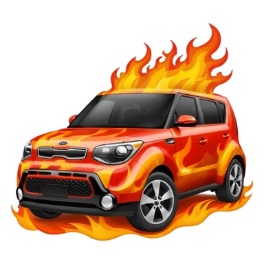 Kia soul on fire sticker