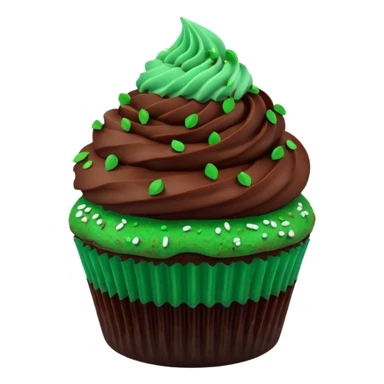 chocolate mint cupcate sticker