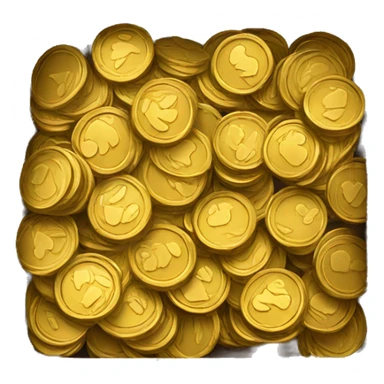 old open crate filled with coins sticker