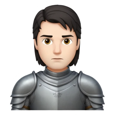 knight with dark hair, grey armor sticker