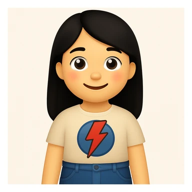 Make this image in emoji style, add a small smile and a little blush to the cheeks sticker