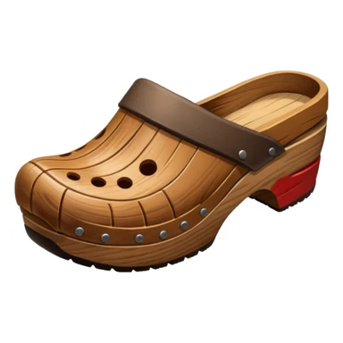 wood clog sticker