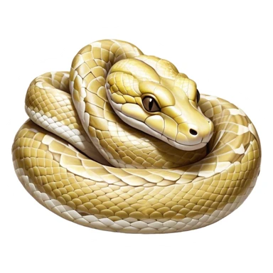 Meme-Worthy cute Sleeping Python Portrait Emoji, Head and coiled body resting peacefully with a contented smile, showcasing intricately patterned scales and eyes gently closed in serene slumber, Simplified yet comically adorable features, highly detailed, glowing with a soft, drowsy glow, high shine, relaxed and utterly lovable, stylized with an air of playful laziness, bright and heartwarming, soft glowing outline, capturing the essence of a sleeping serpent that feels destined to become the next viral icon of adorable rest! sticker