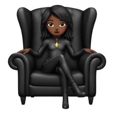 Matrix trinity black leather full body sit on a leather armchair sticker