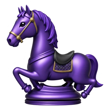 chess knight dark purple digger solo sticker