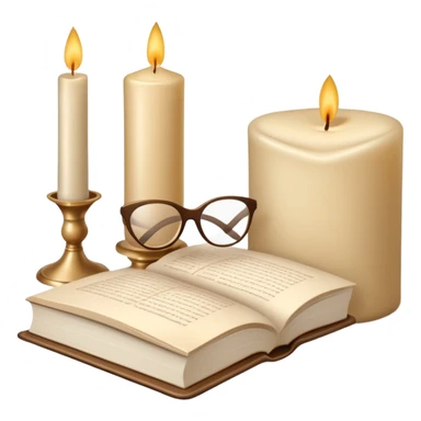 beige aesthetic objects like vase, book, pillow, glasses, and candle sticker