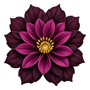Black dahlia flower sticker