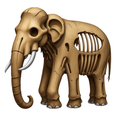 skeleton of a mammoth sticker