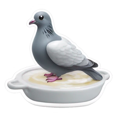 pigeon in marble syrup sticker