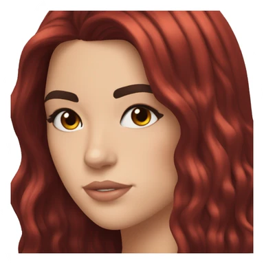 Dua lipa with red hair sticker