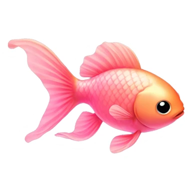 Pink goldfish with hearts  sticker