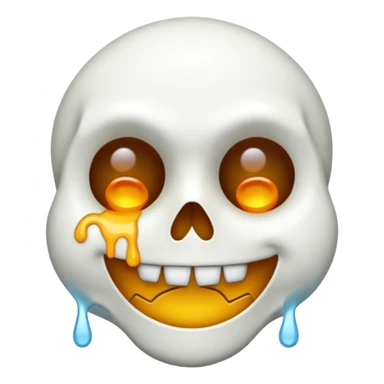 Cette emoji 💀fusionne avec celui la 🤯 sticker