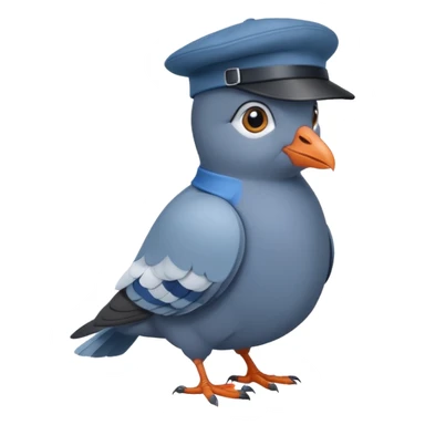 shpioniro golubiro, cartoon blue pigeon with spy hat sticker