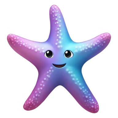 Pink and blue starfish sticker