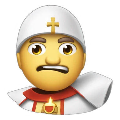 Angry Joe fighting Geoff keighley who is wearing a pope hat that is a Dorito sticker