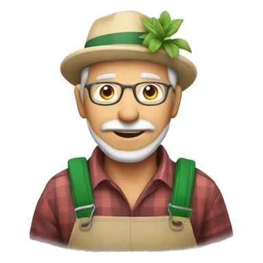 grandfather gardener sticker