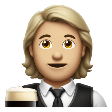 A person drinking a Guinness  sticker