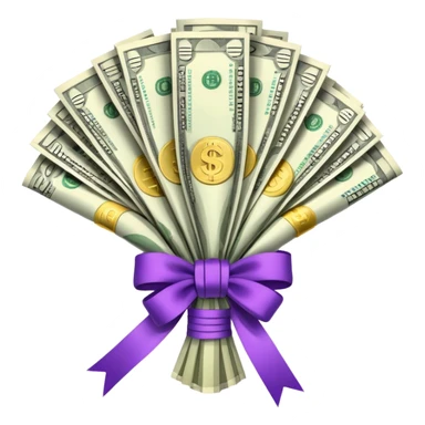 bouquet made of money sticker
