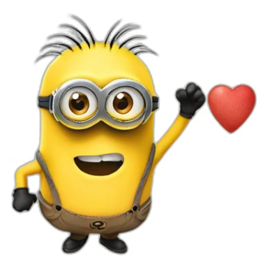 Un Minion mandando un beso en movimiento  sticker