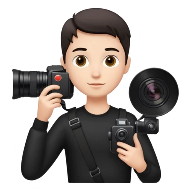 photographer taking a photo side view sticker