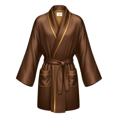 espresso colored silk robe sticker
