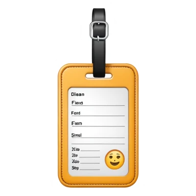 luggage tag sticker