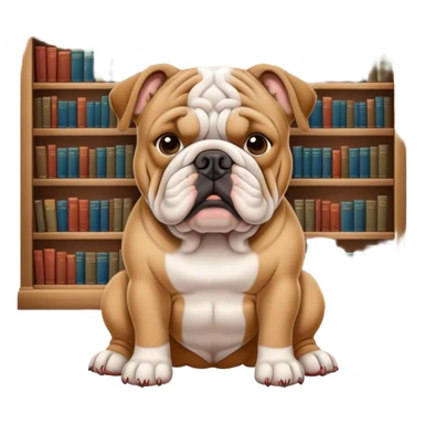 bulldog ingles library sticker