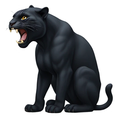 panther rearing asthetic  sticker