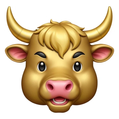 New Year's bull emoji sticker