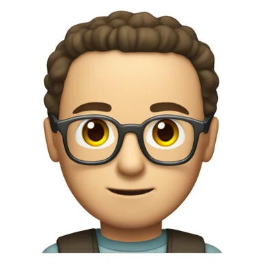 Sheldon cooper with metal glasses sticker