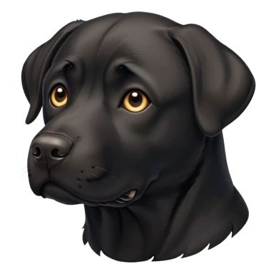Perro Labrador  negro adulto con la mandíbula  un poco más marcada sticker
