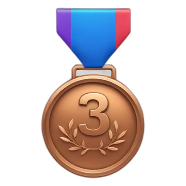 Bronze 3rd place medal sticker
