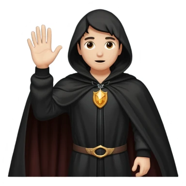 Cloak blowing away, character reaching after it sticker