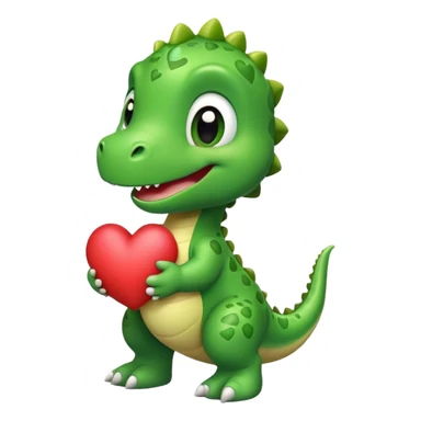 Baby Dino mit Herz sticker