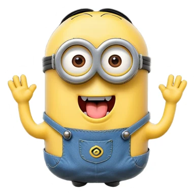 minion with tongue out  sticker
