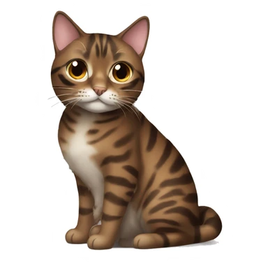 Beautiful woman long dark brown hair hug bengal cat sticker