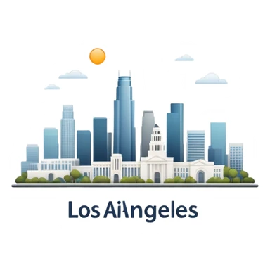 Los Angeles city skyline sticker