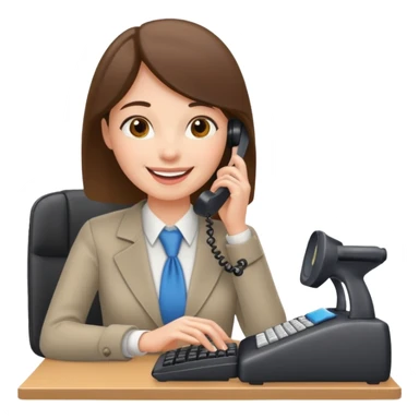 Administrative Assistant Typing And Answering Phones sticker