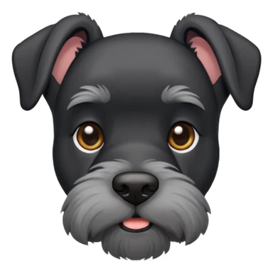 Black schnauzer with cropped ears and cropped tail sticker