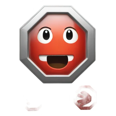 Blinking stop sign  sticker