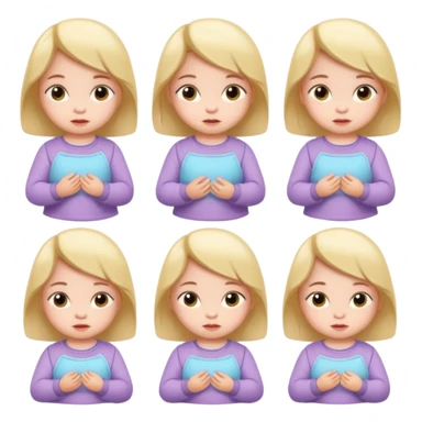 Baby Girl, Different Pose, different outfit, single Baby Girl only. sticker