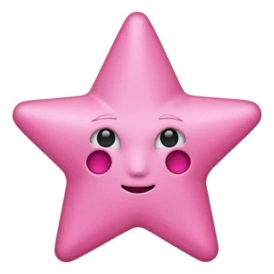 Pink star without a face sticker
