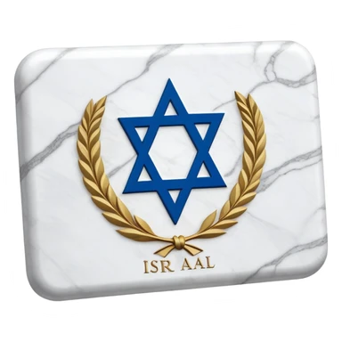 The Tablets of the Covenant as the national emblem of the State of Israel, depicted in realistic colors sticker