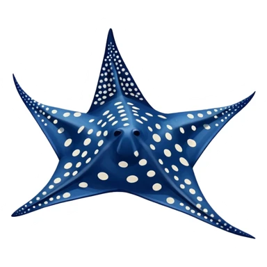 Spotted eagle ray fish with long stinger viewed from above sticker