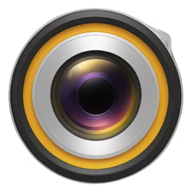 Lens attached to camera (lens only) sticker