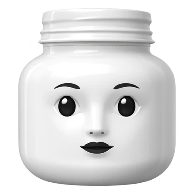 We need a new emoji representing a hair mask jar. It should look like a beauty or hair care product container (similar to a cream jar or tub), without any face, eyes, or expressions. Just the product itself, simple and clean, so people can use it when talking about hair care routines. sticker