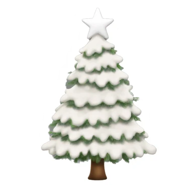 Aesthetic Christmas tree with white garland  sticker