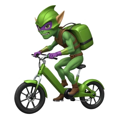 A green goblin on a Surron e bike sticker