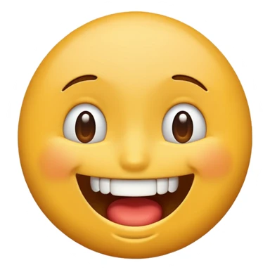 Smiling emoji having white fall out of its mouth  sticker