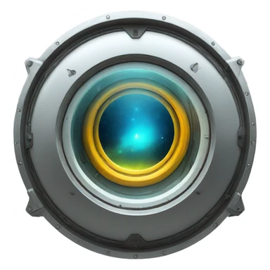 futuristic porthole sticker